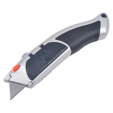 STEEL GRIP Steel Grip 2796068 7 in. Retractable Auto Reload Utility Knife; Silver 2796068